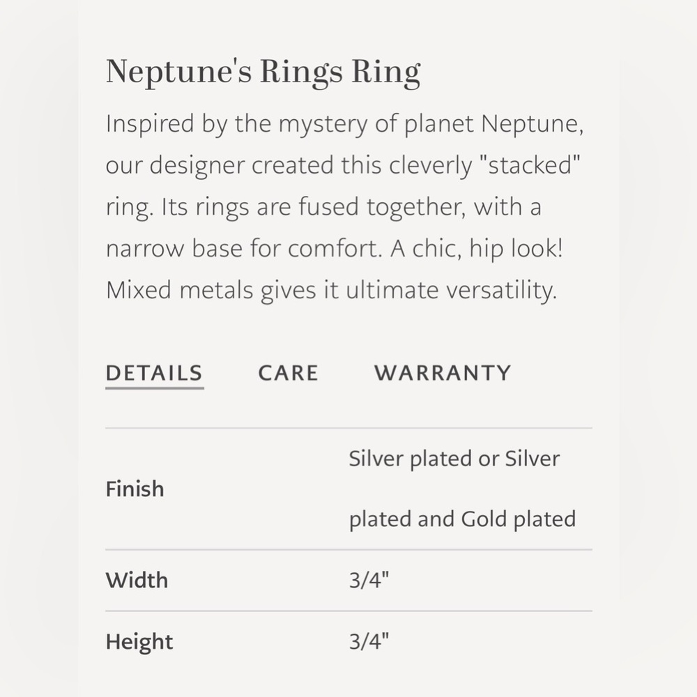 Brighton Neptune's Rings Ring Woman’s Silver/Gold Plated Size: 9 (J72) - Picture 4 of 8
